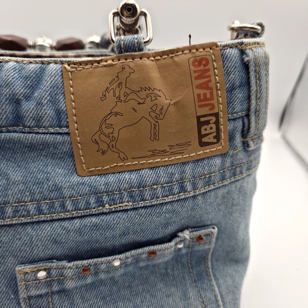 Vintage booty handbag Jean Denim Purse Beaded Horse equestrian y2k - Picture 3 of 6